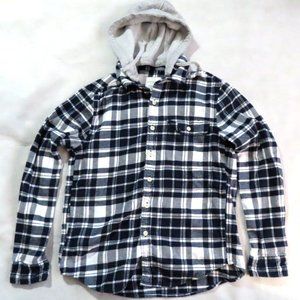 American Eagle Outfitters Plaid Flannel Long Sleeve Sweatshirt Hoodie